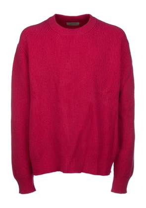 Laneus ribbed crew-neck sweater - Red