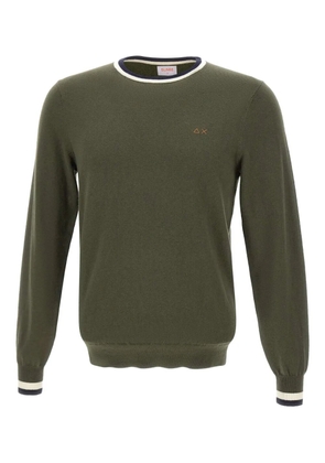 Sun68 tipped-collar crew-neck sweater - Green