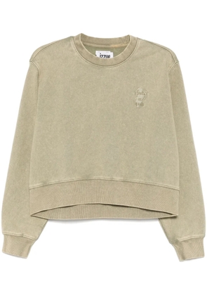 izzue embroidered logo sweater - Green