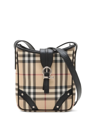 Burberry Pre-Owned 2000-2015s Check pattern shoulder bag - Neutrals