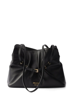 Prada small Dada leather tote bag - Black