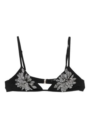 Amen floral embellished top - Black