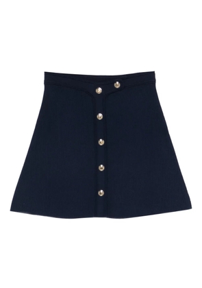 SANDRO press-stud-fastening short skirt - Blue