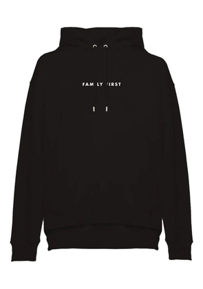 Family First logo-print hoodie - Black