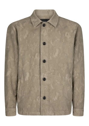 DONDUP camouflage-pattern cotton shirt jacket - Neutrals