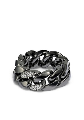 SHAY 18K black gold chain ring