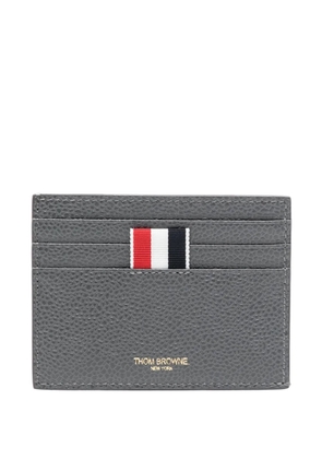 Thom Browne pebbled leather cardholder - Grey