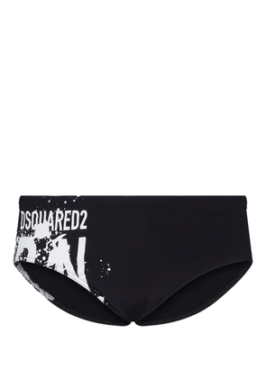 DSQUARED2 logo-print swim trunks - Black