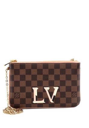 Louis Vuitton Pre-Owned Double Zip Pochette Damier clutch bag - Brown