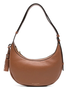 Aspinal Of London tassel pebble satchel - Brown