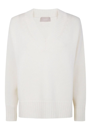 Drumohr V-neck wool sweater - White