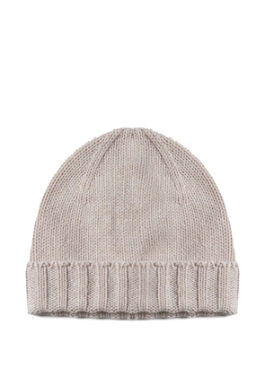 John Galliano ribbed wool beanie - Neutrals