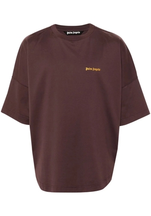 Palm Angels embroidered-logo cotton T-shirt - Purple