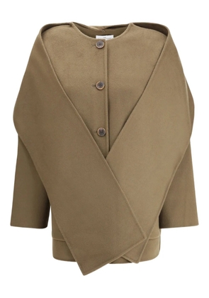 THE DYNAMIS STUDIO scarf-detail jacket - Brown