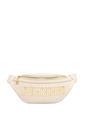 Love Moschino logo-lettering belt bag - White
