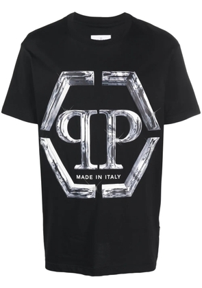 Philipp Plein SS PP Glass cotton T-shirt - Black