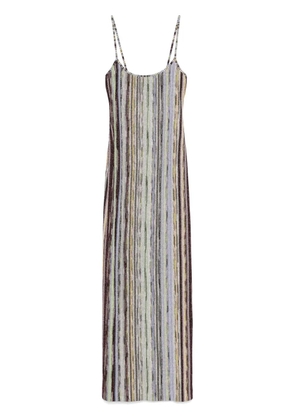 Missoni striped lurex dress - Silver