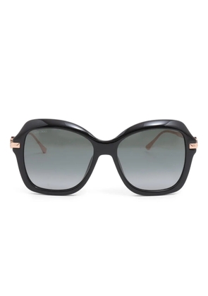 Jimmy Choo Pre-Owned 2000-2020s geometric-frame Tessy sunglasses - Black