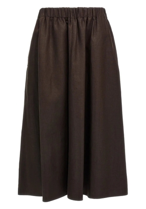 Brunello Cucinelli linen maxi skirt - Brown