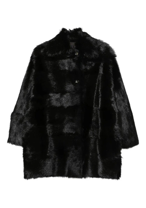 Alberta Ferretti high-neck buttoned coat - Brown
