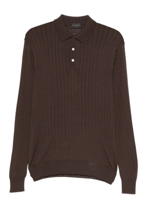 Dell'oglio long-sleeve polo shirt - Brown