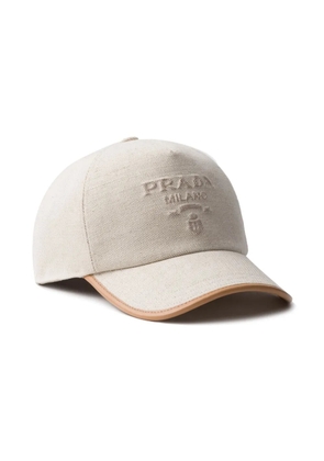 Prada logo-debossed baseball cap - Neutrals
