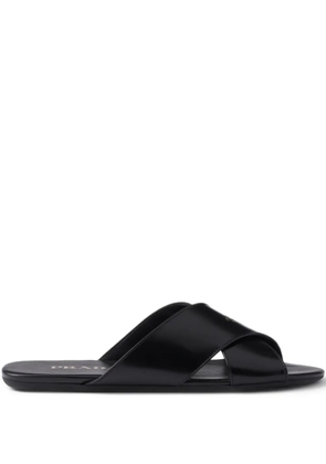 Prada cross-strap sandals - Black