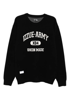 izzue logo-print jumper - Black