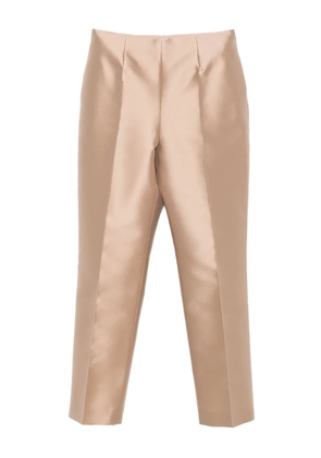 Alberta Ferretti satin-finish trousers - Neutrals