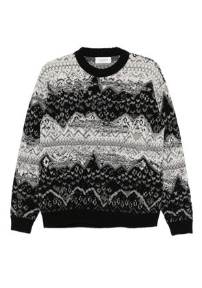 Laneus patterned sweater - Black