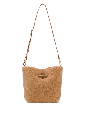 Longchamp small Le Roseau bucket bag - Neutrals