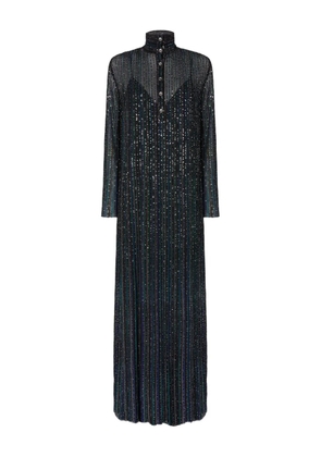Missoni sequin-embellishment high-neck maxi dress - Blue