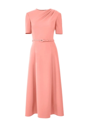 Carolina Herrera draped midi dress with belt - Pink