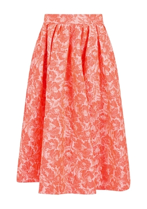 Rosie Assoulin Full Pleated midi skirt - Orange