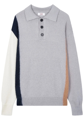 TOMBOY fine-knit polo shirt - Grey