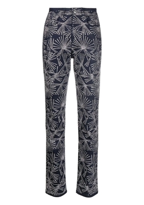 Coperni crystal-embellished straight-leg trousers - Blue