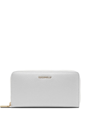 Coccinelle leather zip wallet - White