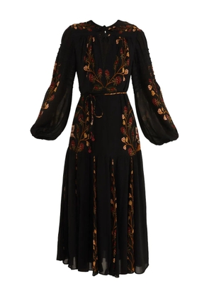 FARM Rio floral tie maxi dress - Black