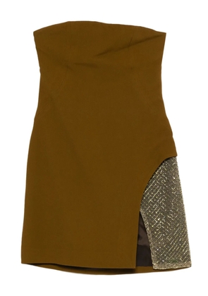 The Attico mesh-panelled minidress - Green