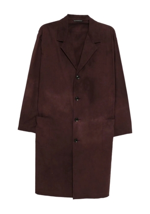 Y's single-breasted coat - Brown