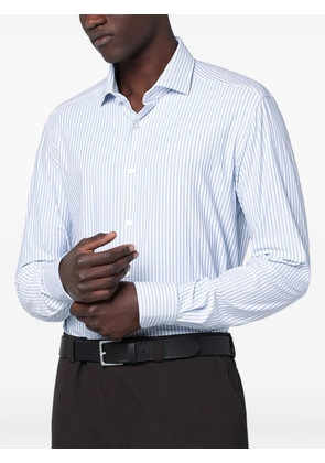 Xacus long-sleeve striped-pattern shirt - Blue