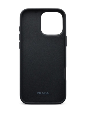 Prada leather iPhone 16 Pro Max case - Black