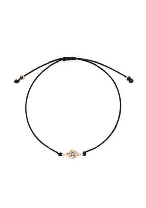 Anil Arjandas 18kt rose gold Mini Evil Eye diamond cord bracelet - Pink