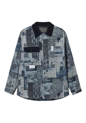 Musium Div. corduroy patchwork shirt - Blue