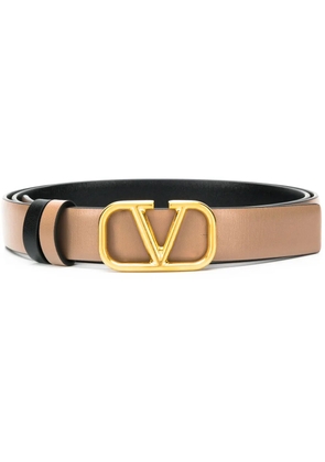 Valentino Garavani 20mm VLogo Signature reversible belt - Neutrals
