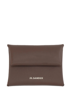 Jil Sander folded leather cardholder - Brown