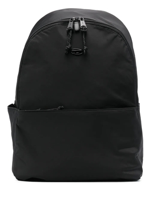 Diesel logo-plaque backpack - Black
