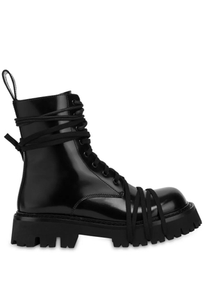Moschino lace-up combat boots - Black