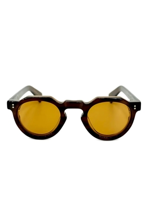 Lesca Crown round-frame sunglasses - Brown