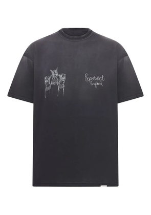 Represent crew-neck cotton T-shirt - Black